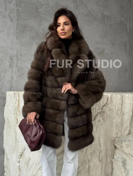 Женская шуба из соболя - фото 5