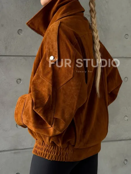 Замшевая куртка-косуха - фото 4