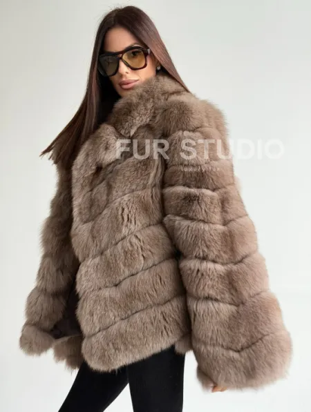 Шуба из меха финского песца - фото 4