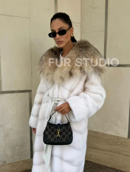 Норка кимоно с капюшоном рысь - фото 9