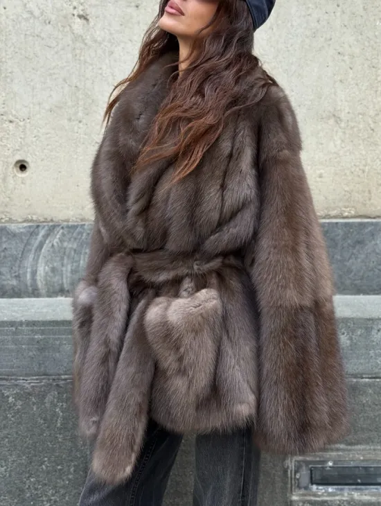 Шуба из меха куницы - автоледи - фото 4