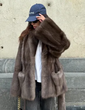 Шуба из меха куницы - автоледи - фото 8