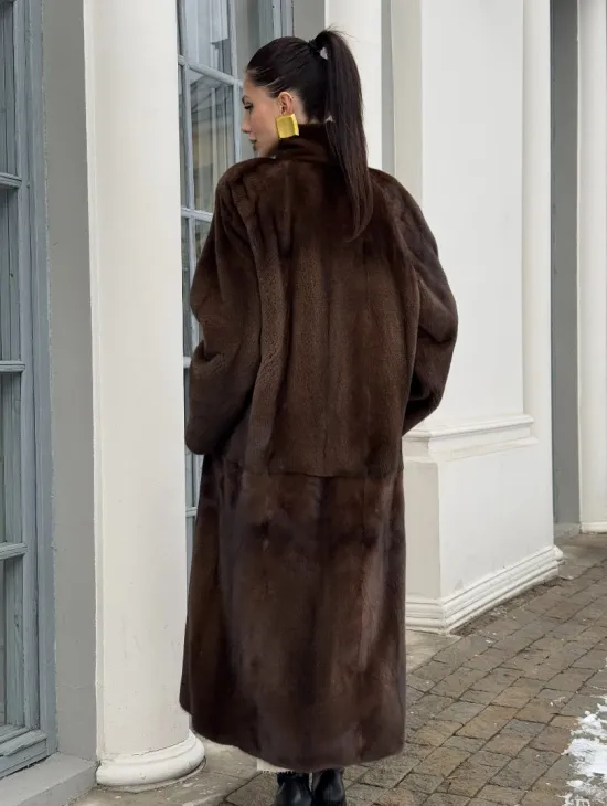 Норковая шуба из скандинавской аукционной норки PREMIUM COLLECTION - фото 6