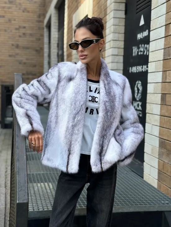 Меховая куртка из норковой крестовки - фото 7