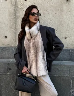 Женская манишка из норки крестовки - фото 7