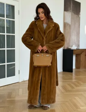 Шуба норковая золотая - фото 10