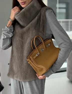 Манишка норковая серая - фото 4