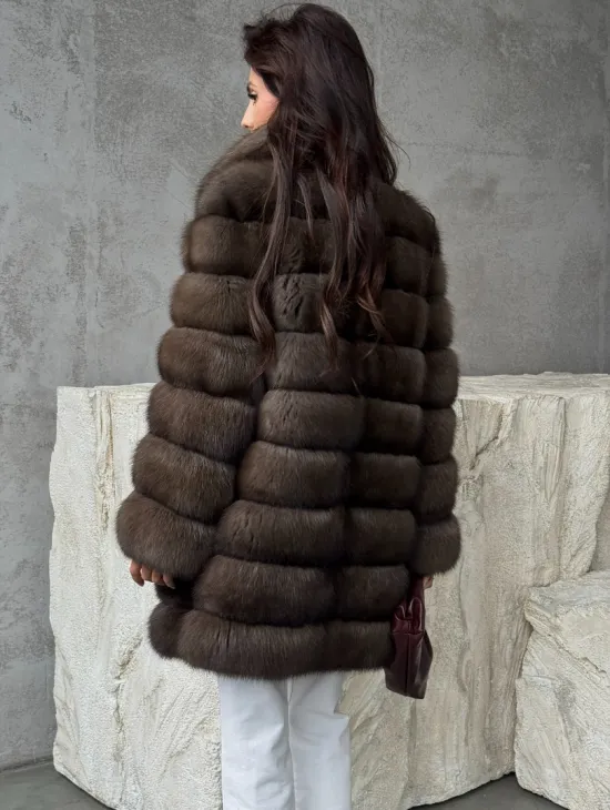 Женская шуба из соболя - фото 3