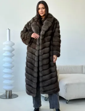 Длинная шуба из соболя - фото 6