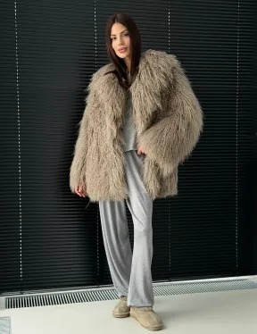 Полушубок из ламы - фото 7