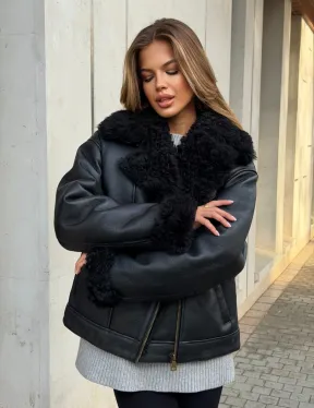 Дубленка авиатор зимняя - фото 14