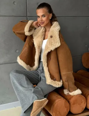 Дубленка - куртка двухсторонняя - фото 0