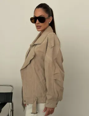 Современная куртка из замшевой кожи - фото 7