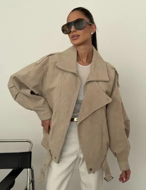 Современная куртка из замшевой кожи - фото 10