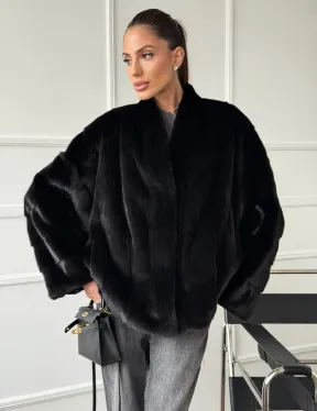 Полушубок норковый SAGA FURS - style oversize - фото 7