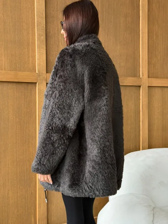 Шуба из овчины - натуральная - фото 3