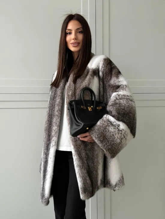 Натуральная шуба из норки крестовки Premium - фото 12