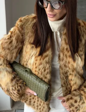 Меховой жакет - шуба из оцелота - фото 5